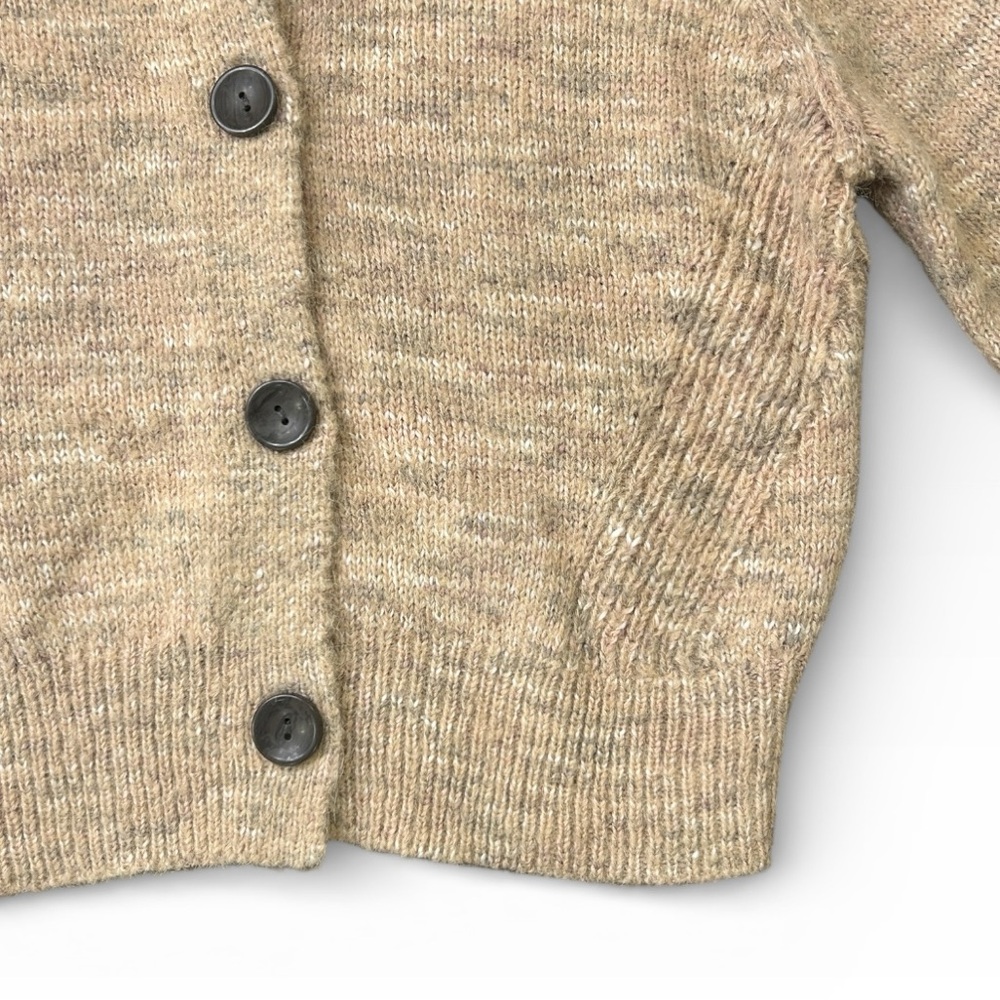 Universal Thread Cropped Knit Button Front Cardigan Sweater Beige Size XS - Picture 10 of 12